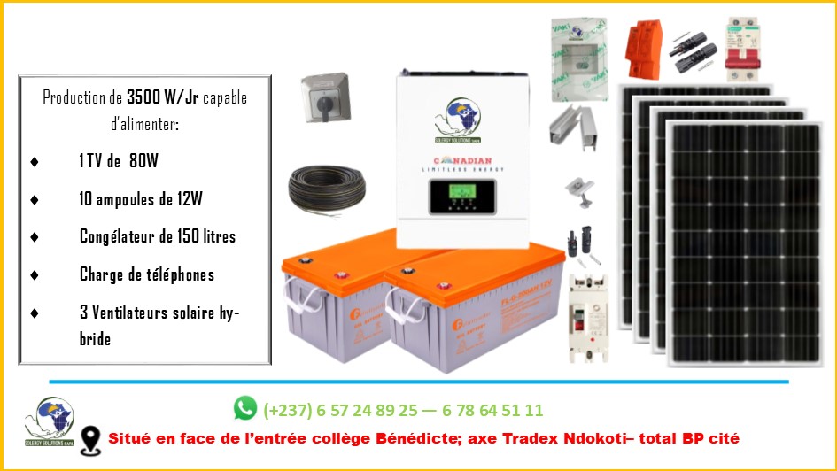 3500Wh/Jr  POUR RENDRE AUTONOME UNE MAISON CLASSIQUE 